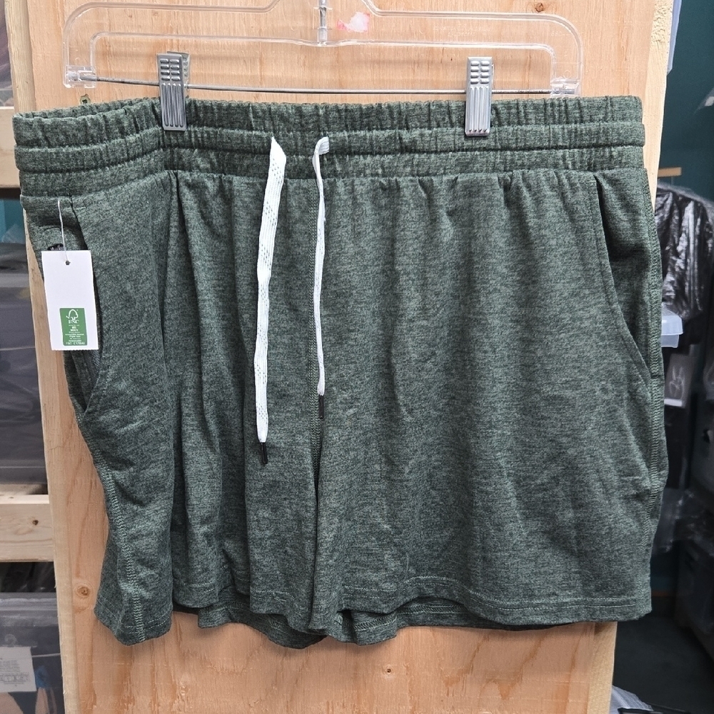 Pacific Trail Size M Heathered Green Brushed Lounge Short